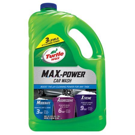 Turtle Wax 50597 Max-Power น้ำยาล้างรถ 3 ระดับพลังทำความสะอาด ขนาด 100 ออนซ์ 🚗✨